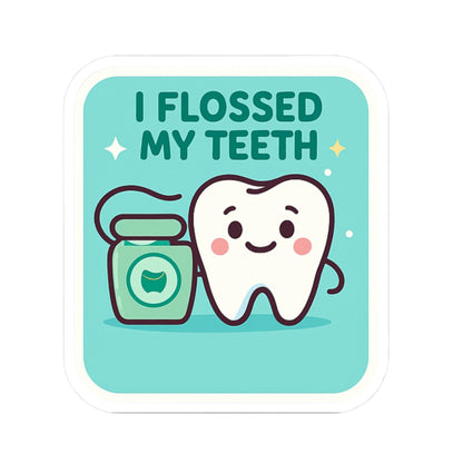 I Flossed My Teeth Sticker