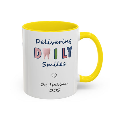 Custom Printed Coffee Mugs for Dentists - Dr. Habsha DDS