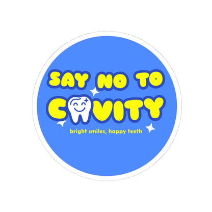 Say No to Cavity Stickers - Fun Dental Awareness Decor
