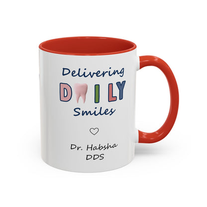 Custom Printed Coffee Mugs for Dentists - Dr. Habsha DDS