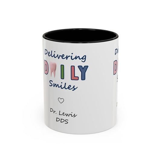 Custom Printed Coffee Mugs for Dentists - Dr. Lewis DDS