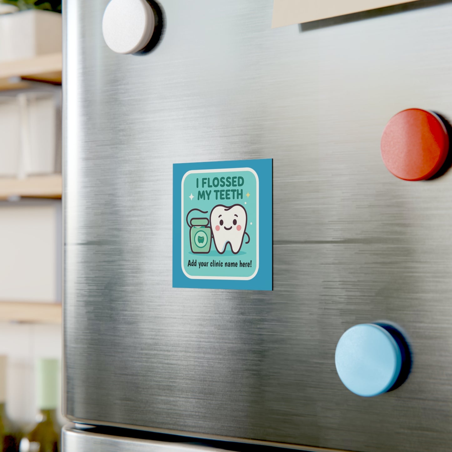 'I Flossed My Teeth' Dental Care Square Magnet