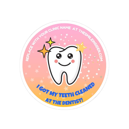 Teeth Cleaned Kiss-Cut Sticker