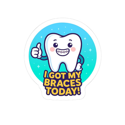 Fun Dental Braces Kiss-Cut Stickers